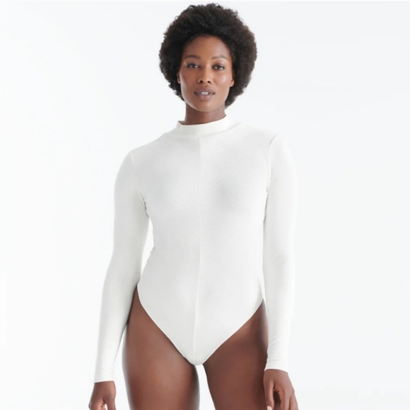 knix Tops - Knix Papaya Mock Neck Bodysuit